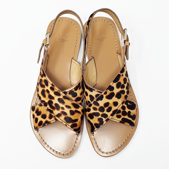 Marc Fisher Animal Print Leather Sandals - Picture 4 of 10